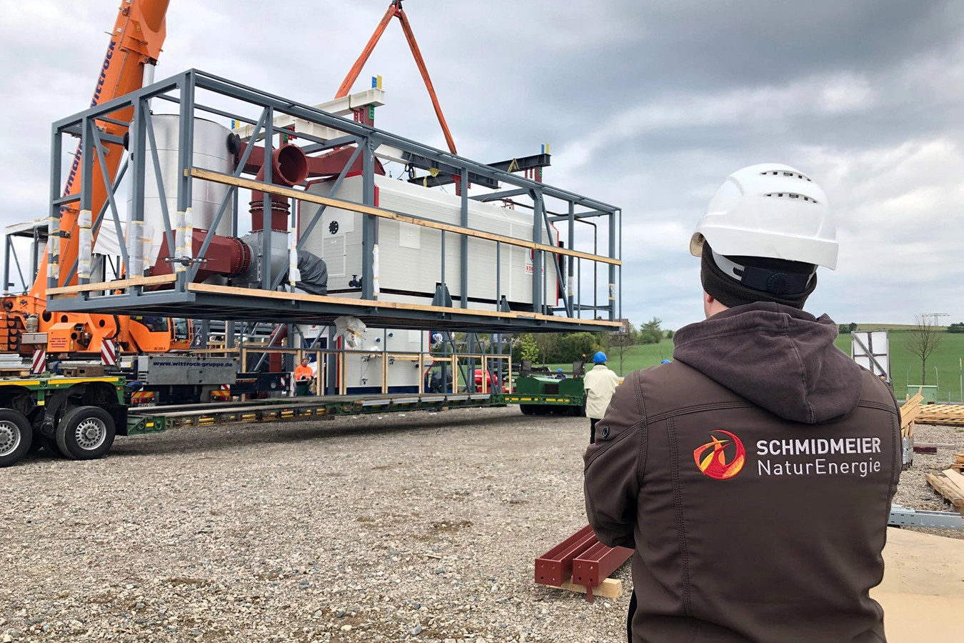 Krananlieferung im Projekt Hückelhoven