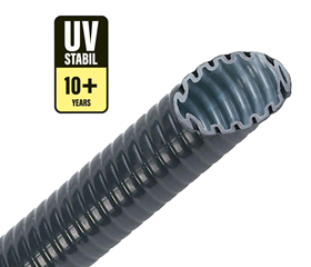 UV-stable plastic corrugated conduits