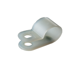 Screw-mountable PA 6.6 cable saddle for cables Ø 3.1 mm