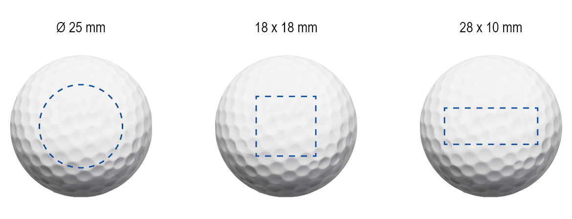 Druckflächen bedruckte Golfbälle