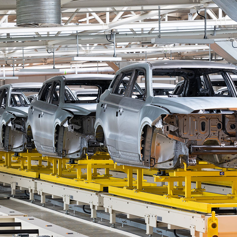 Positionierung in der Automobilfertigung
