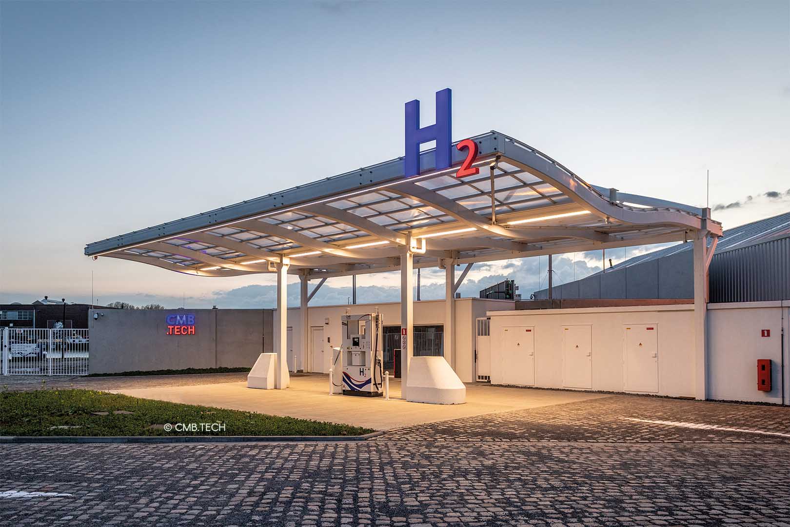 Multimodale Wasserstofftankstelle Hafen Antwerpen