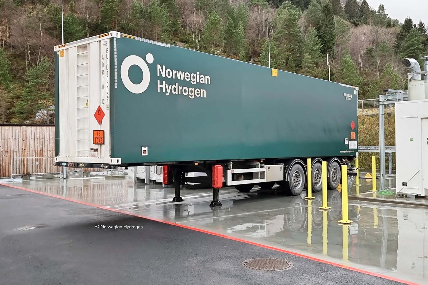 Trailerbefüllung bei Norwegian Hydrogen
