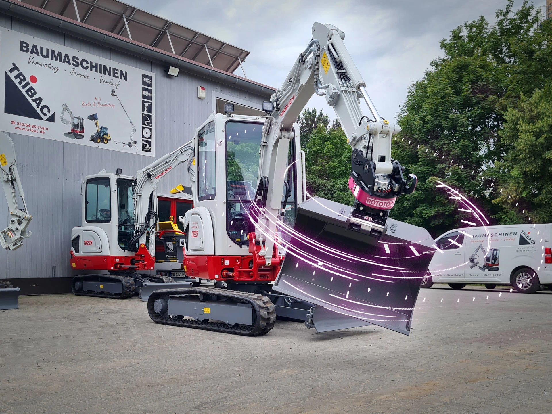 Häcksler Holp RotoTop an Takeuchi