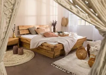 Bett Wildeiche 200x200 natur geölt INNSBRUCK