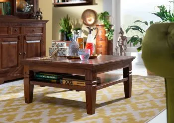 Couchtisch Akazie 85x85x45 nougat lackiert OXFORD