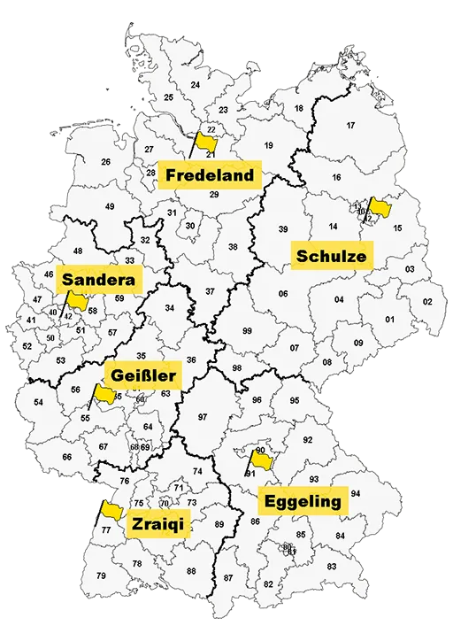 Vertriebsgebiete Deutschland