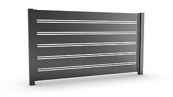 Zaunfeld aus Aluminium in Anthrazit
