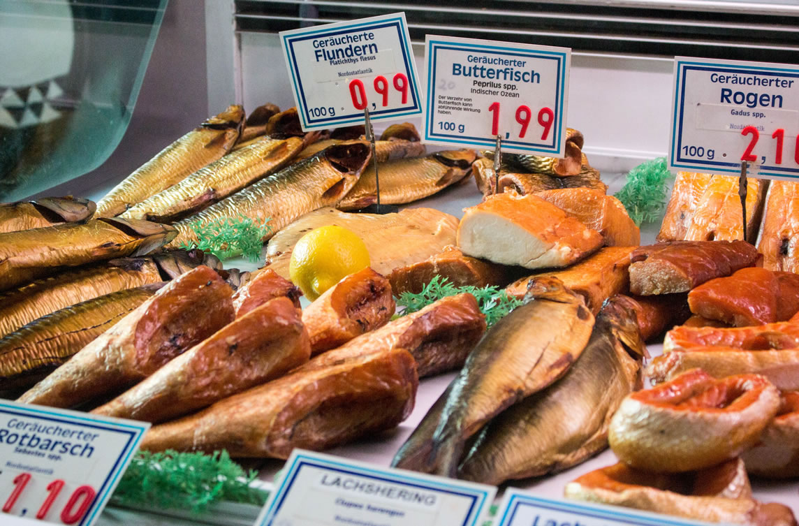 Fischsalate und Marinaden