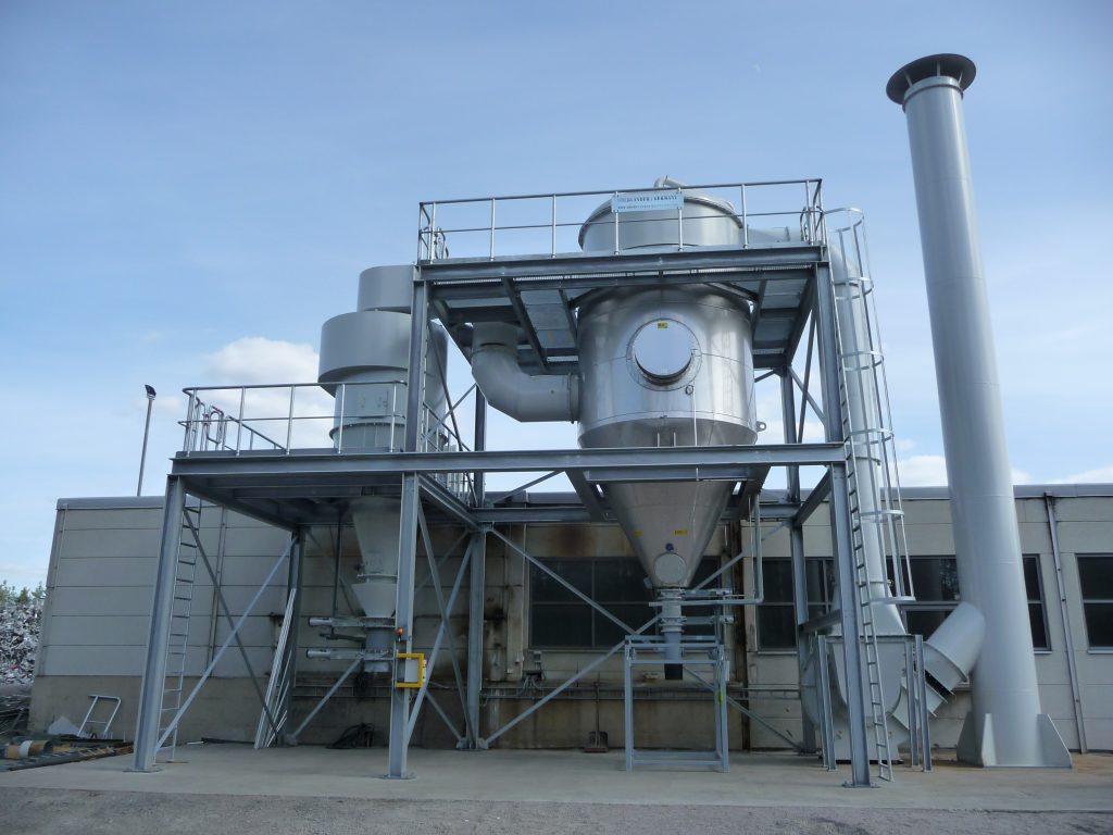 ATEX-Filteranlage einer Aluminium-Shredderanlage