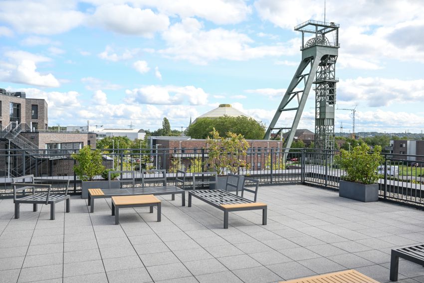 Dachterrasse des Firmengebäudes in Oberhausen-Osterfeld