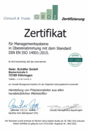 Umweltzertifizierung ISO 14001
