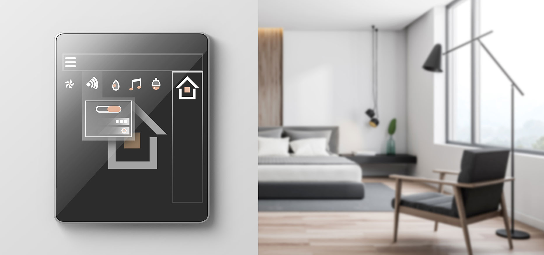 Smart-Home-Bedienfeld