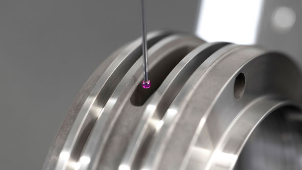 Messtechnik: CNC-gedrehter Ring auf Messmaschine