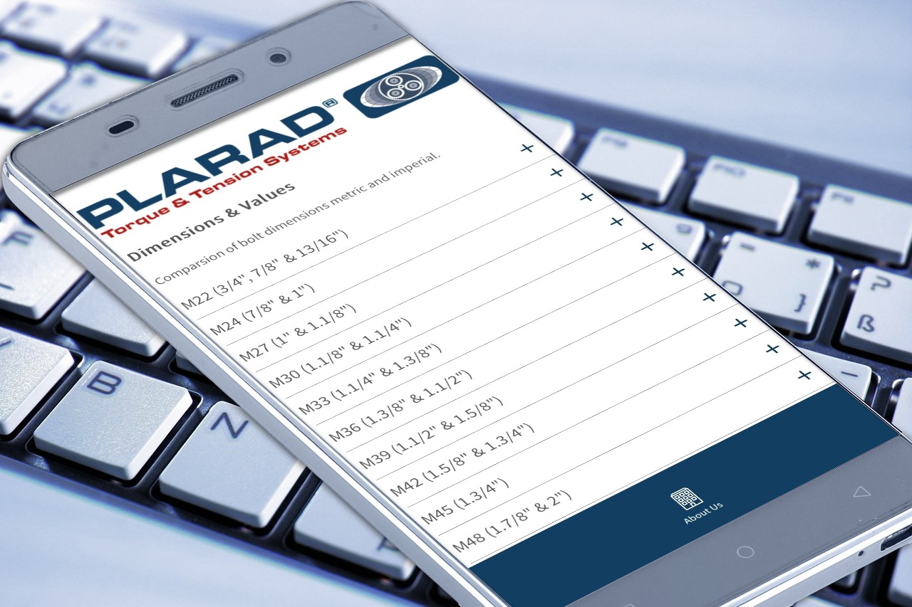 PLARAD Torque App mit Schraubentabelle