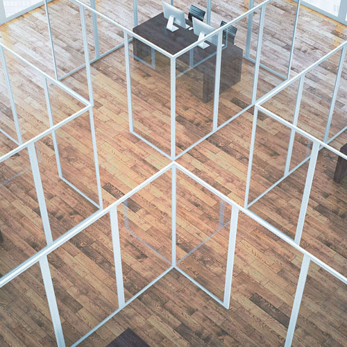 Glass partition