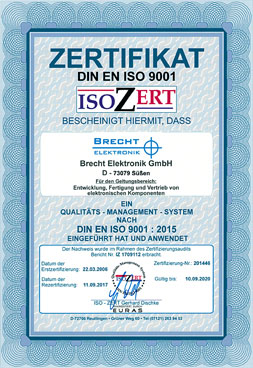 ISO-9001-Zertifikat 2017