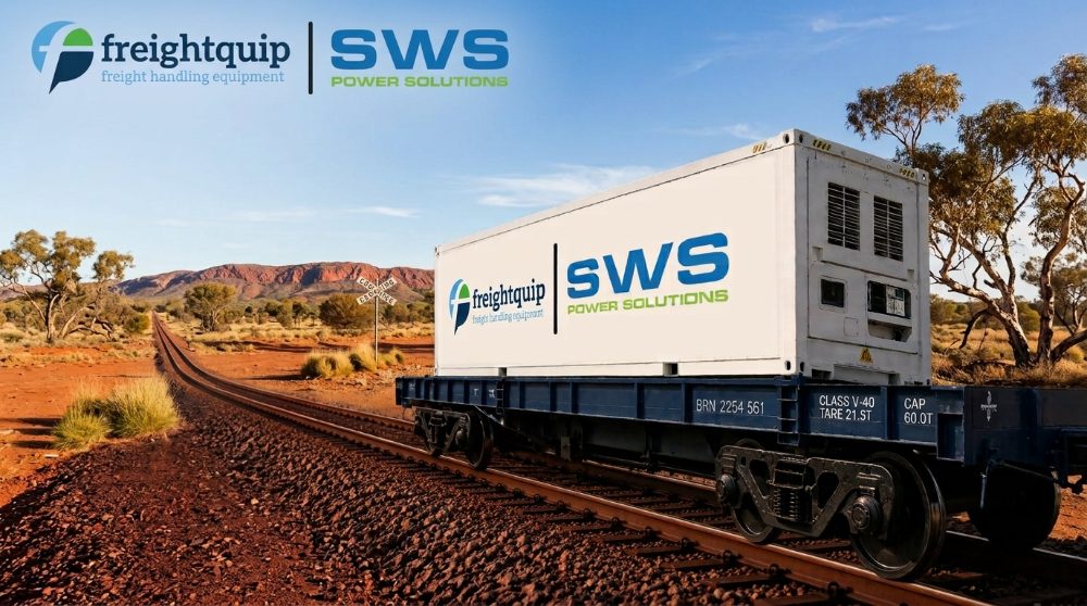 Kühlcontainer in Australien/Neuseeland auf Flatwagen