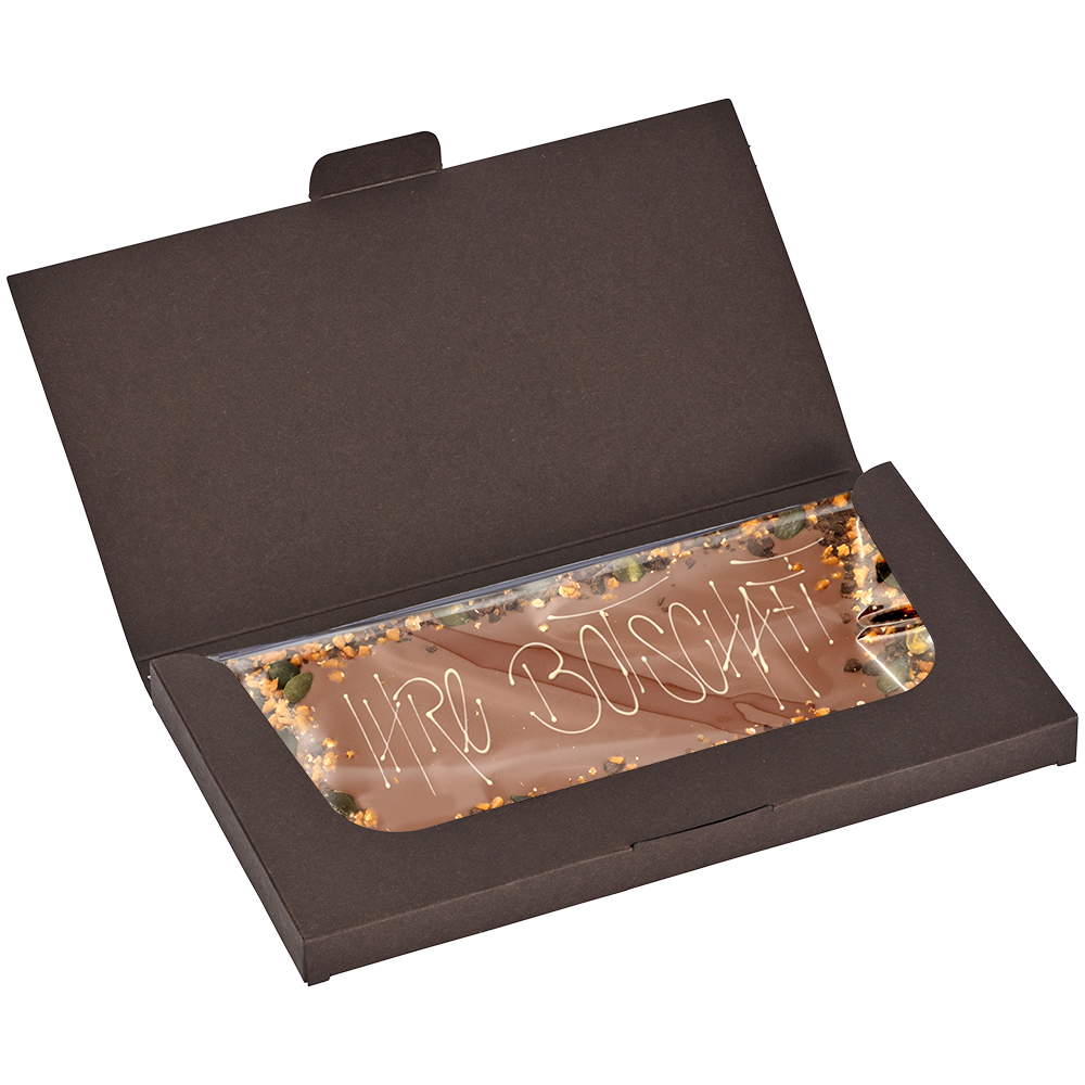 Werbeschokolade mit Geschenkverpackung