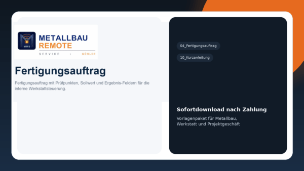 Fertigungsauftrag