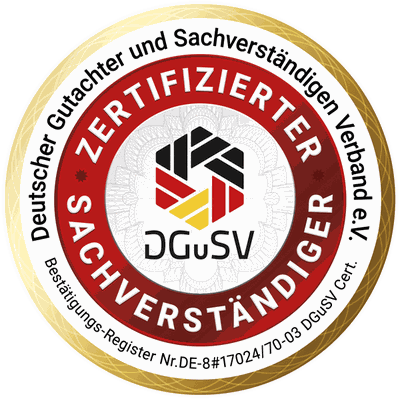 DGuSV-Gutachtersiegel – zertifizierter Sachverständiger
