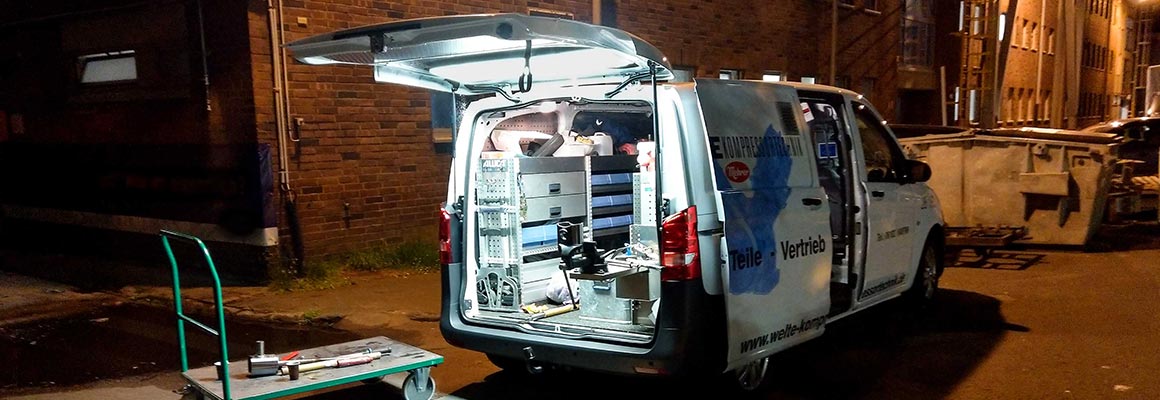 Vor-Ort-Service mit Service-Fahrzeugen