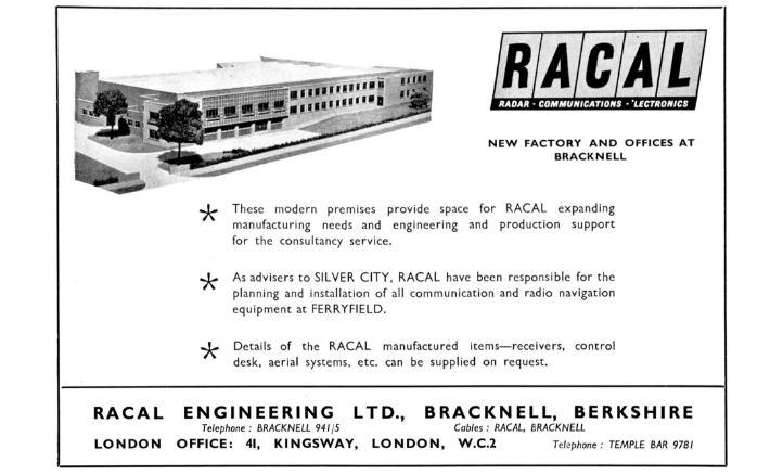 Historie: Racal Instruments (Ursprung Spherea UK), 1950