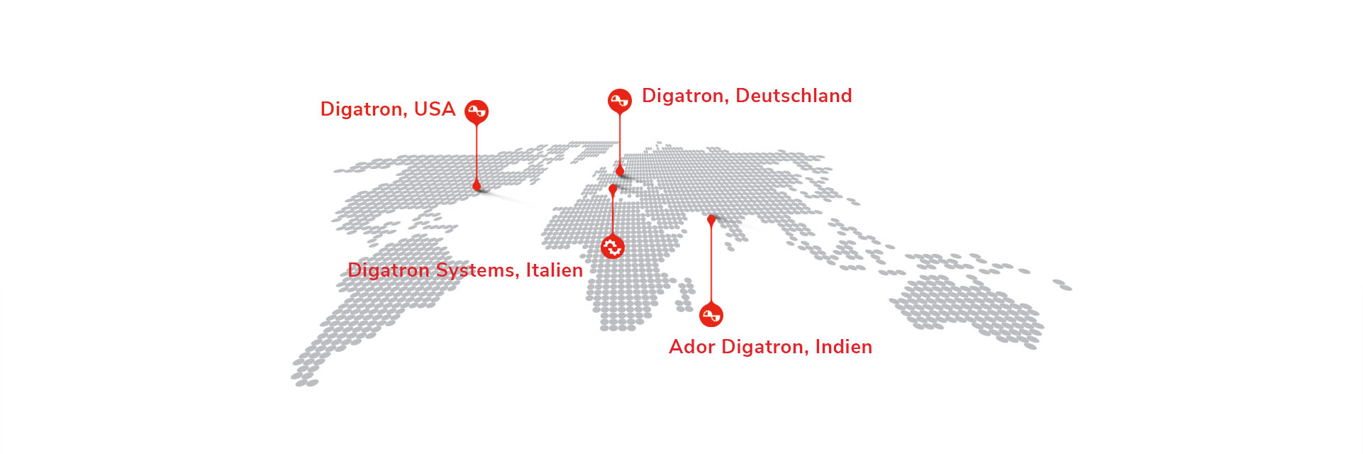 Weltweite Präsenz mit Standorten in Deutschland, USA, Italien und Indien