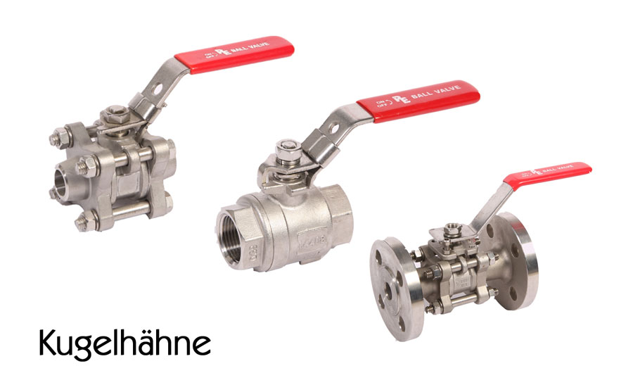 Ball valves (2-/3-piece, flanged, socket-weld and 3-way versions)