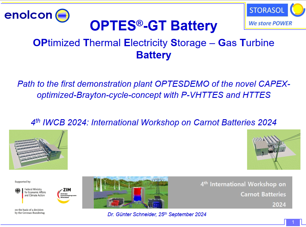 OPTES-GT Batterie-Demonstrationsanlage