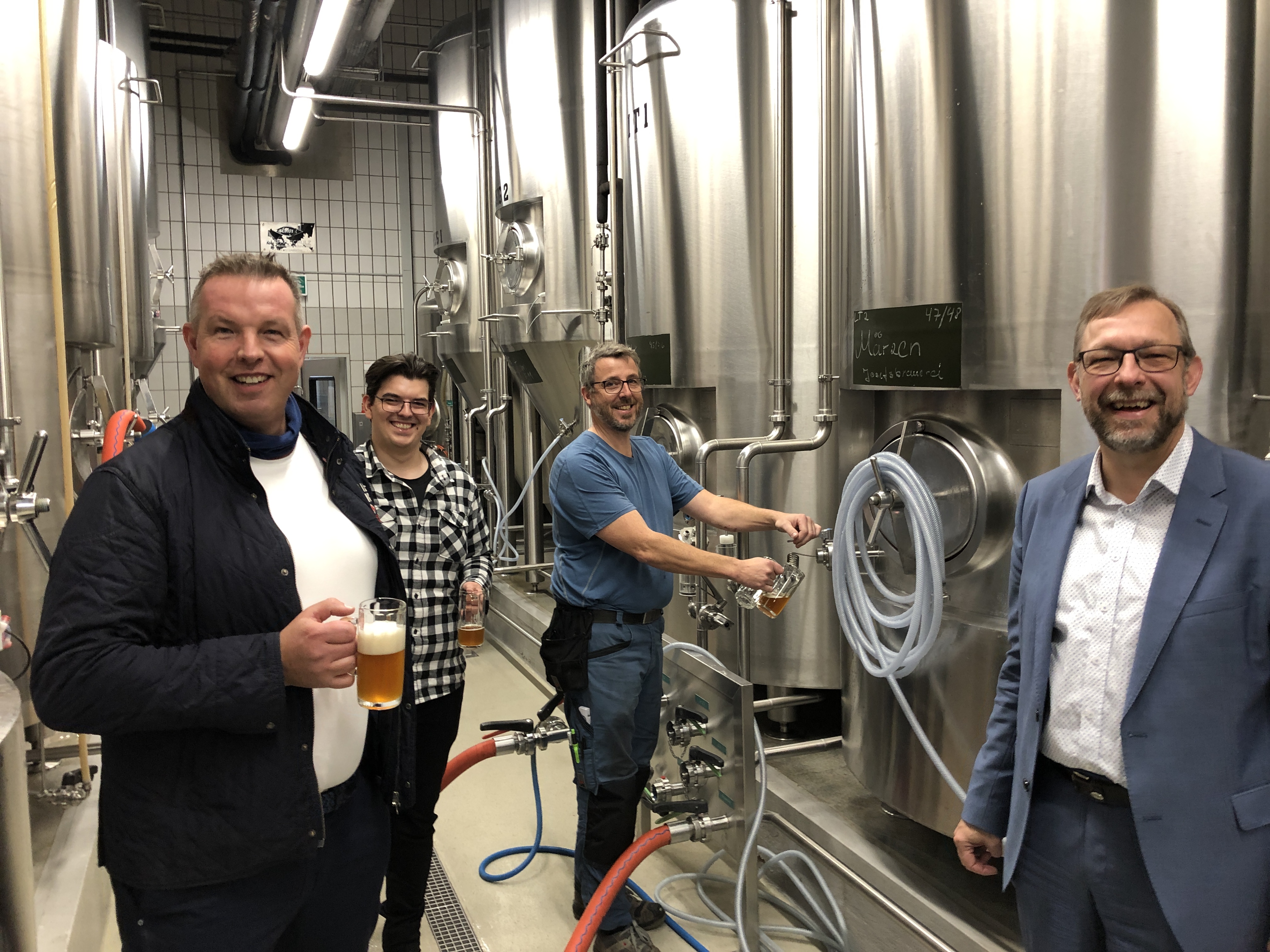 Ralf Eckel, Nils Gütthof (JOSEFS-Braumeister) und Guido Hentze
