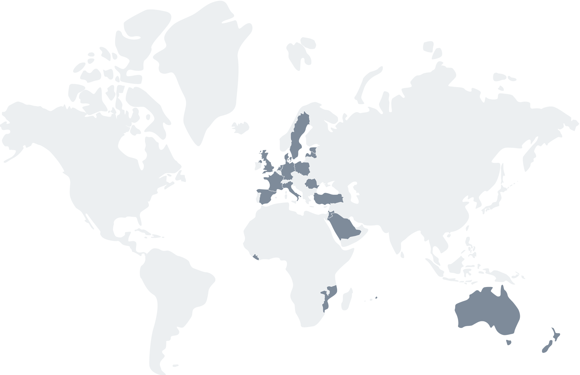 Projektkarte der globalen Projektreferenzen