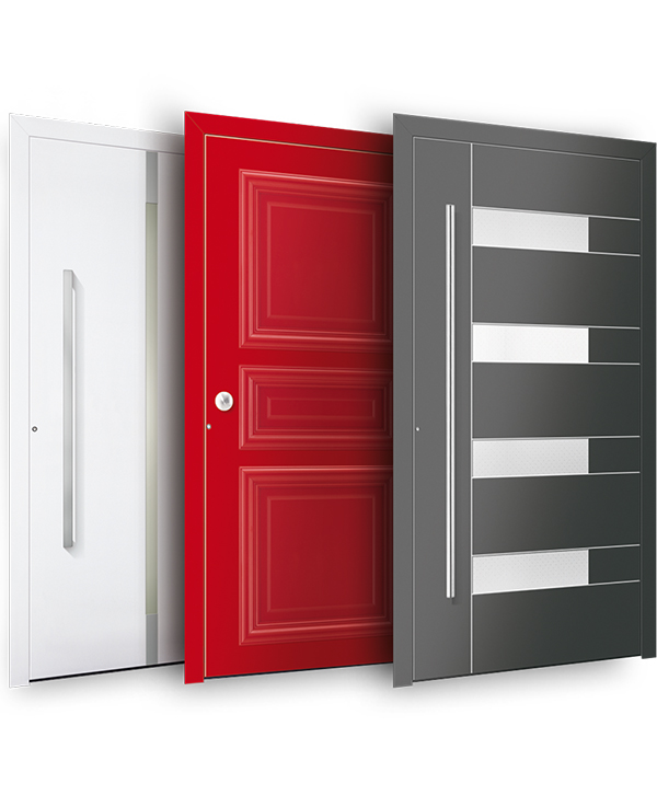Aluminium-Haustüren in Wunschfarbe