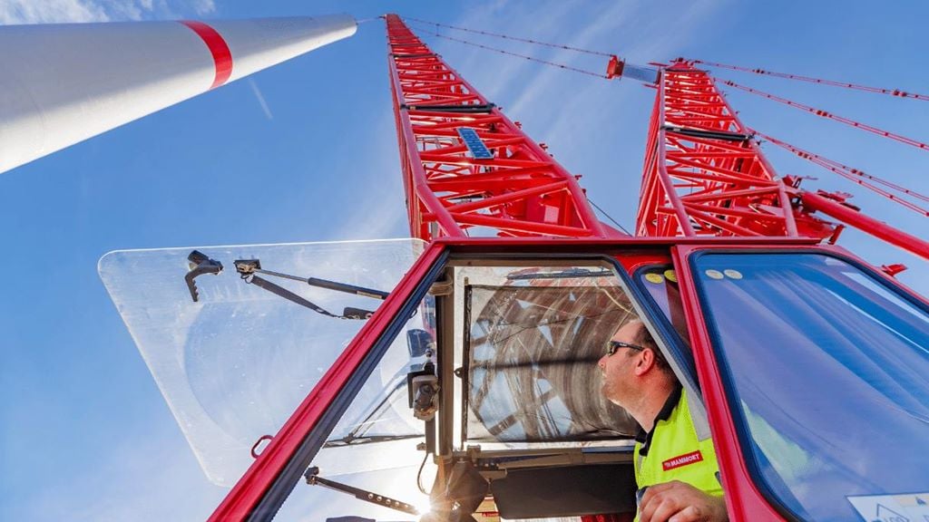 Kran im Einsatz für die Energiewende