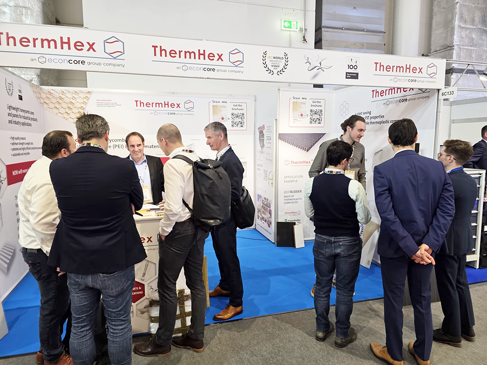 ThermHex Waben am Stand 6C133, Aircraft Interiors Expo Hamburg 2026