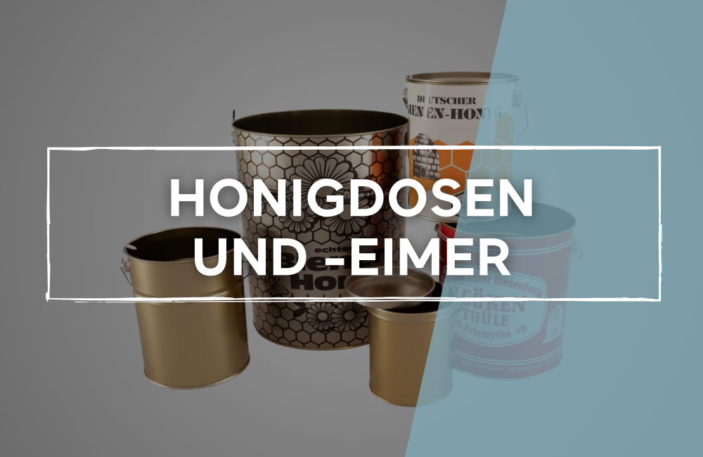 Honigdosen und -eimer