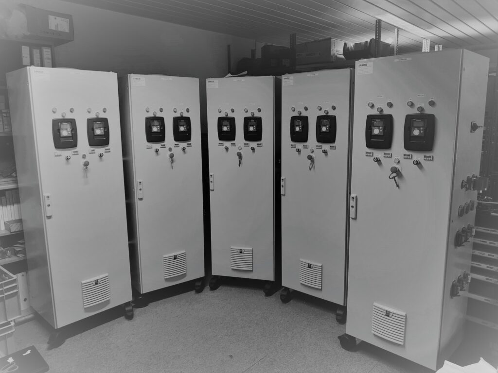 Tumbler control cabinets