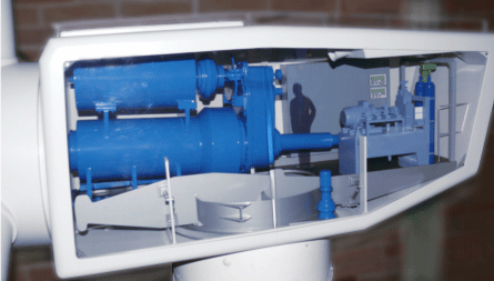 Zylinder für Blattwinkeleinstellung bei REpower