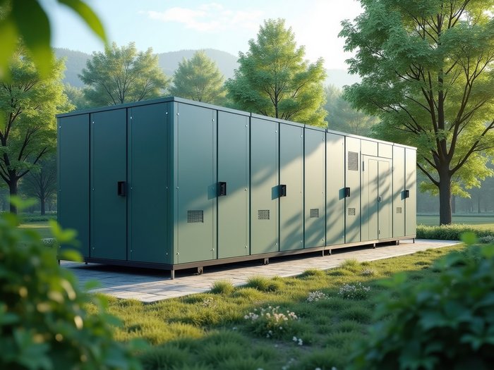 Large-scale battery storage container (BESS)