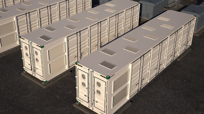 Large-scale battery storage under monitoring