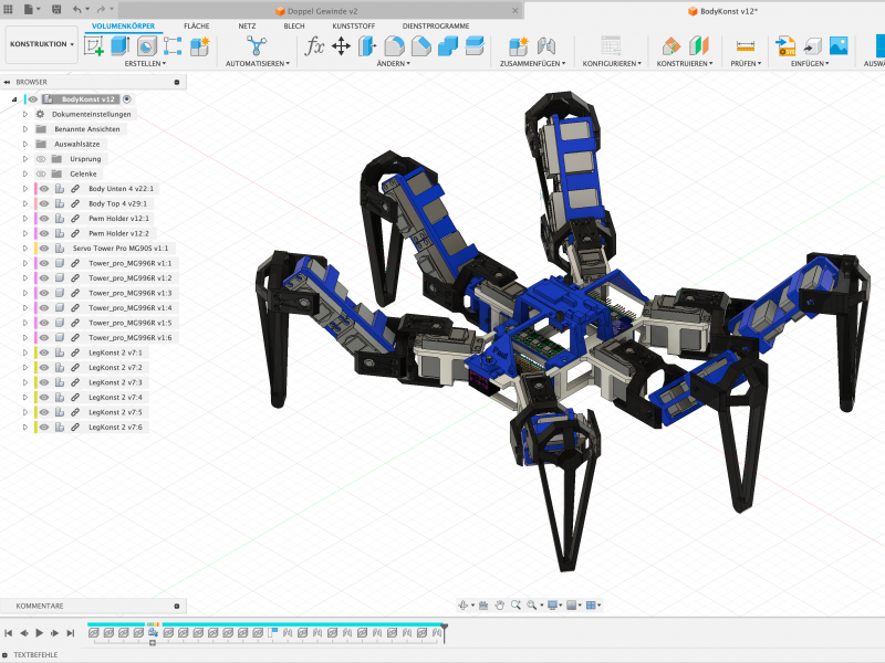 Hexapod aus dem 3D-Drucker