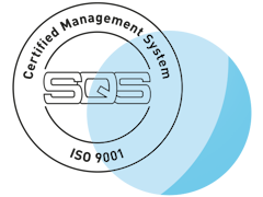SQS-Zertifizierungszeichen ISO 9001:2015