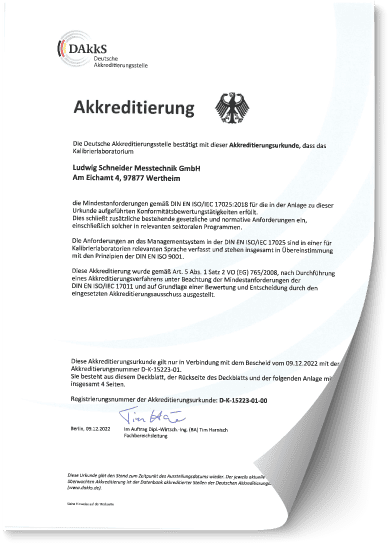 DAkkS-Akkreditierungsurkunde