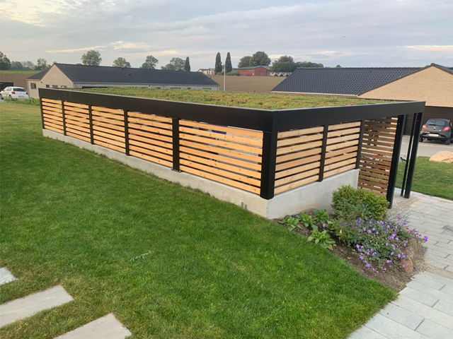 Carport mit Sedumdach