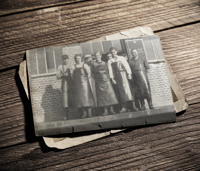 Historische Aufnahme der Mitarbeiter