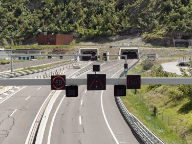 Verkehrszeichen Tunnelmanagement Visp