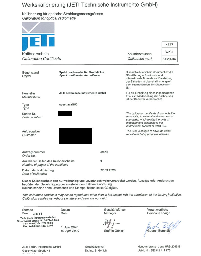 Kalibrierschein