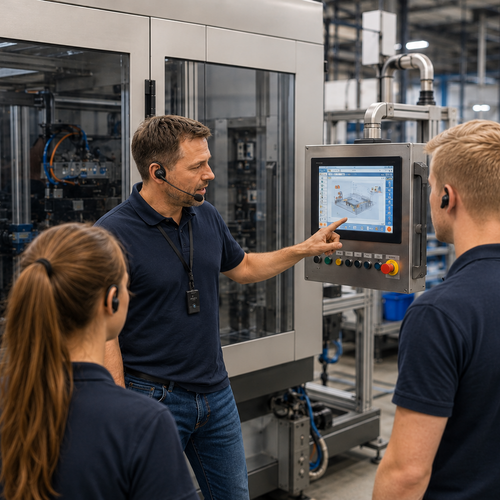 Produktschulung mit acustra® als Sprachverstärkung