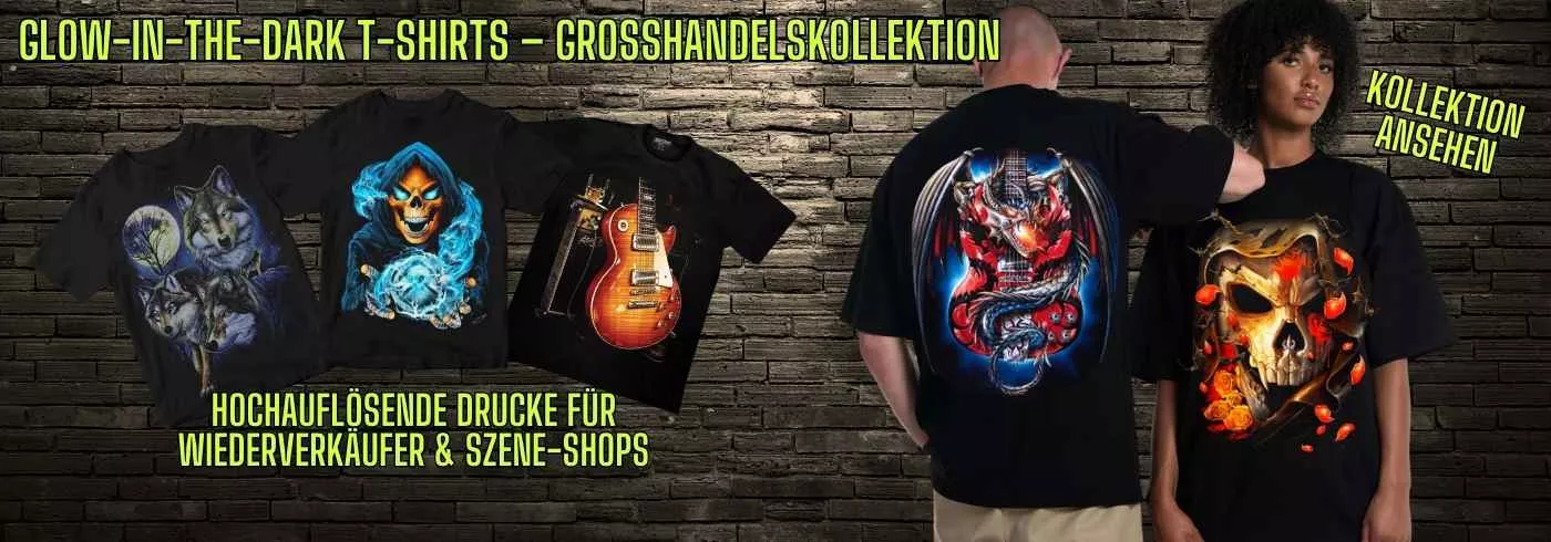 Glow-in-the-Dark T-Shirts für Wiederverkäufer