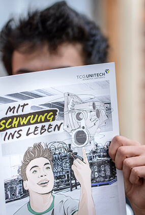 Folder Lehrlingskampagne TCG Unitech